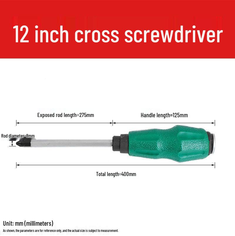 Industrial-Grade Magnetic Phillips & Flathead Screwdriver with Through-Hole Design