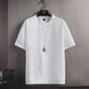 Men's Summer Solid Color Linen-Cotton Short-Sleeve T-Shirt