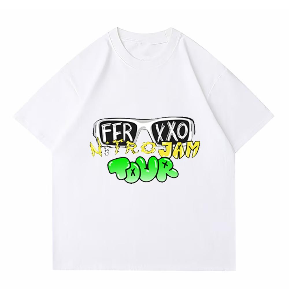 Feid Ferxxo Nitro Jam Tour Tshirt 90s Rapper Shirt Cotton Unisexs Unisexs 2026 Summer Streetwear Y2k Style Fashion Retro Shirt
