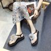 Summer and Autumn New Flat-bottomed Non-slip Sanya Seaside Beach Shoes Niche Fashion Design Sense with Skirt Sandals Women