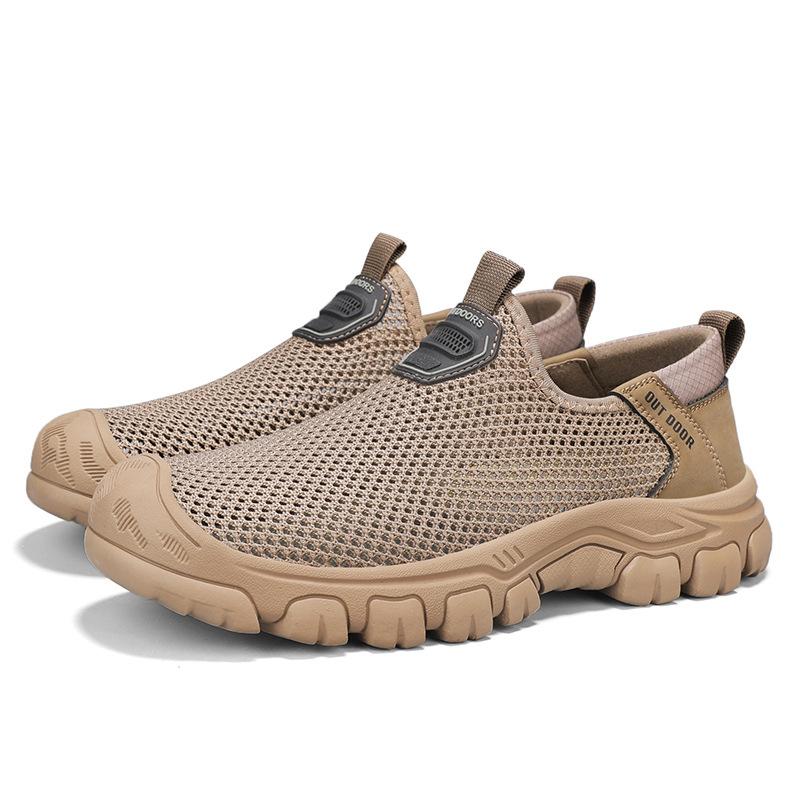 2025 sandals men's new summer wear casual sports mesh bag head mesh shoes men's summer hollow shoes