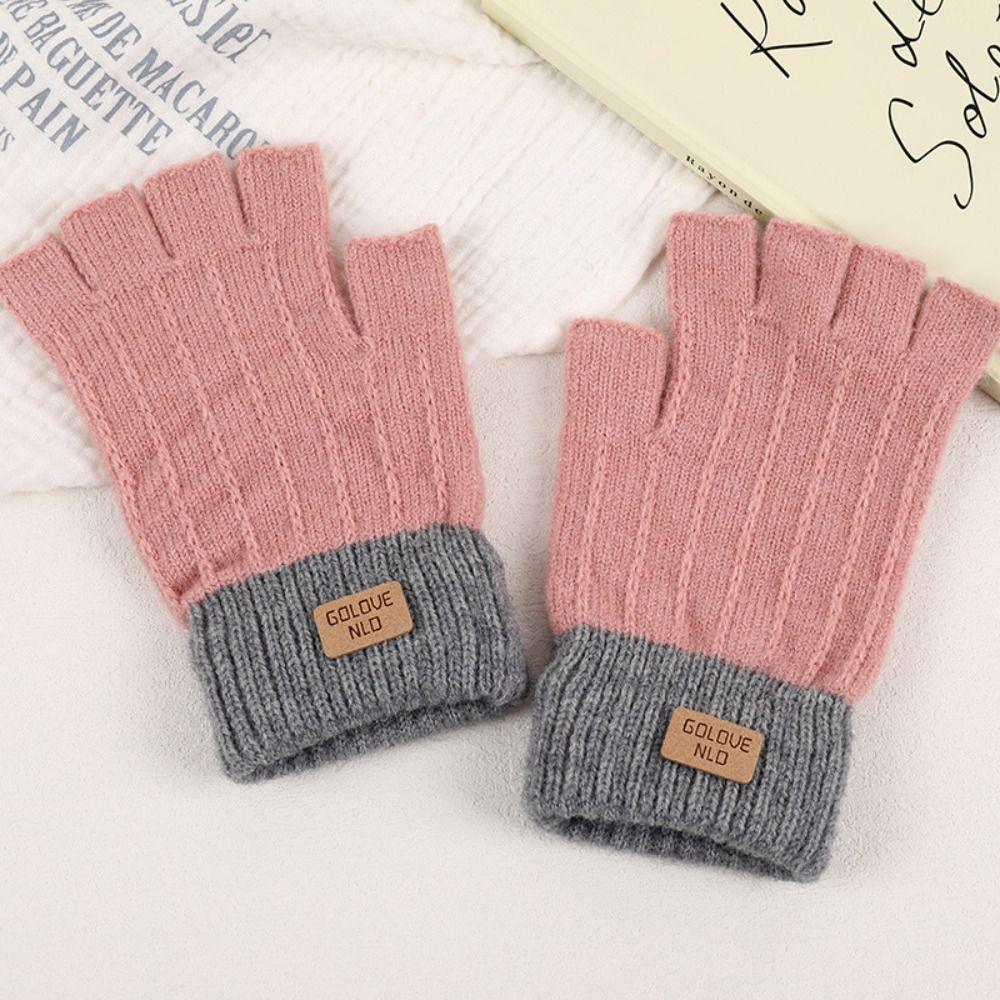 Anti-Freeze Thermal Gloves Thick Winter Warm Gloves New Half Finger Gloves Women Men