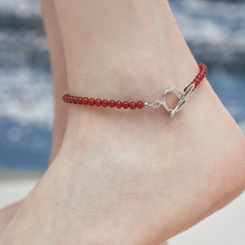 Cotoit Körsbärsröd Jadearmband (4 mm)