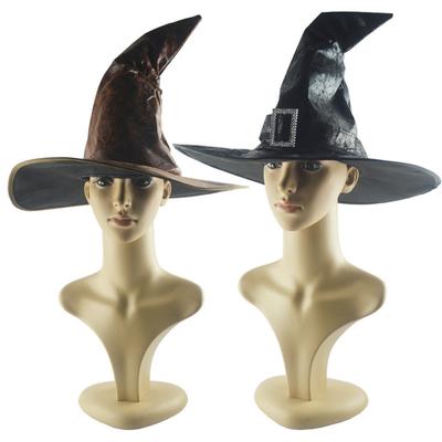 Men And Women Large Ruched Witch Hat Accessory For Holiday Halloween Party