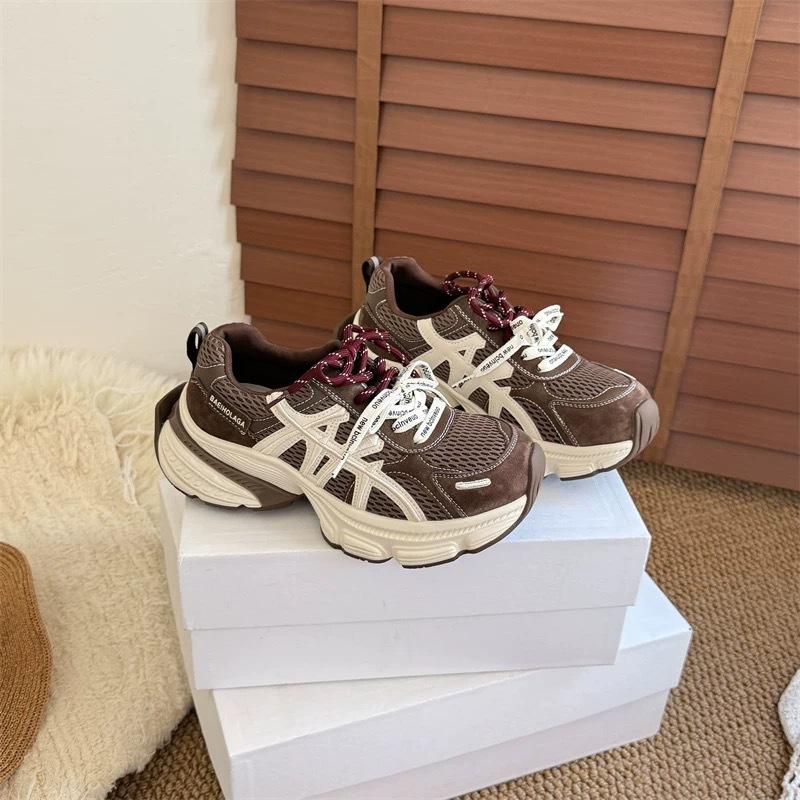 2025 Summer New Dad Shoes Women's Ins Trendy Shoes Children's Shoes Versatile Retro Color Matching Thick-soled Heightening Sports Shoes