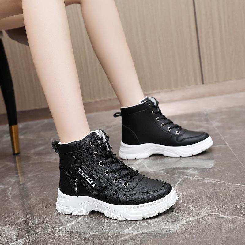 Stivali Moda Donna Primavera Autunno Tuttofare Sneakers con ZIP Alta Qualità Comodi Aumento Scarpe Casual Stivale da Neve Botas De Mujer