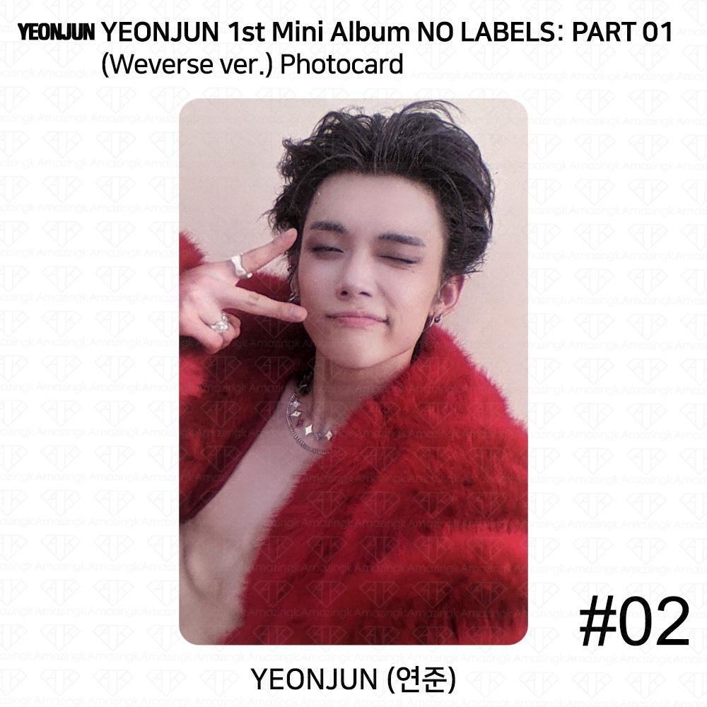 YEONJUN Primul Mini Album FĂRĂ ETICHETE:Partea 01 Weverse/Set-Up C Fotocard Oficial TXT