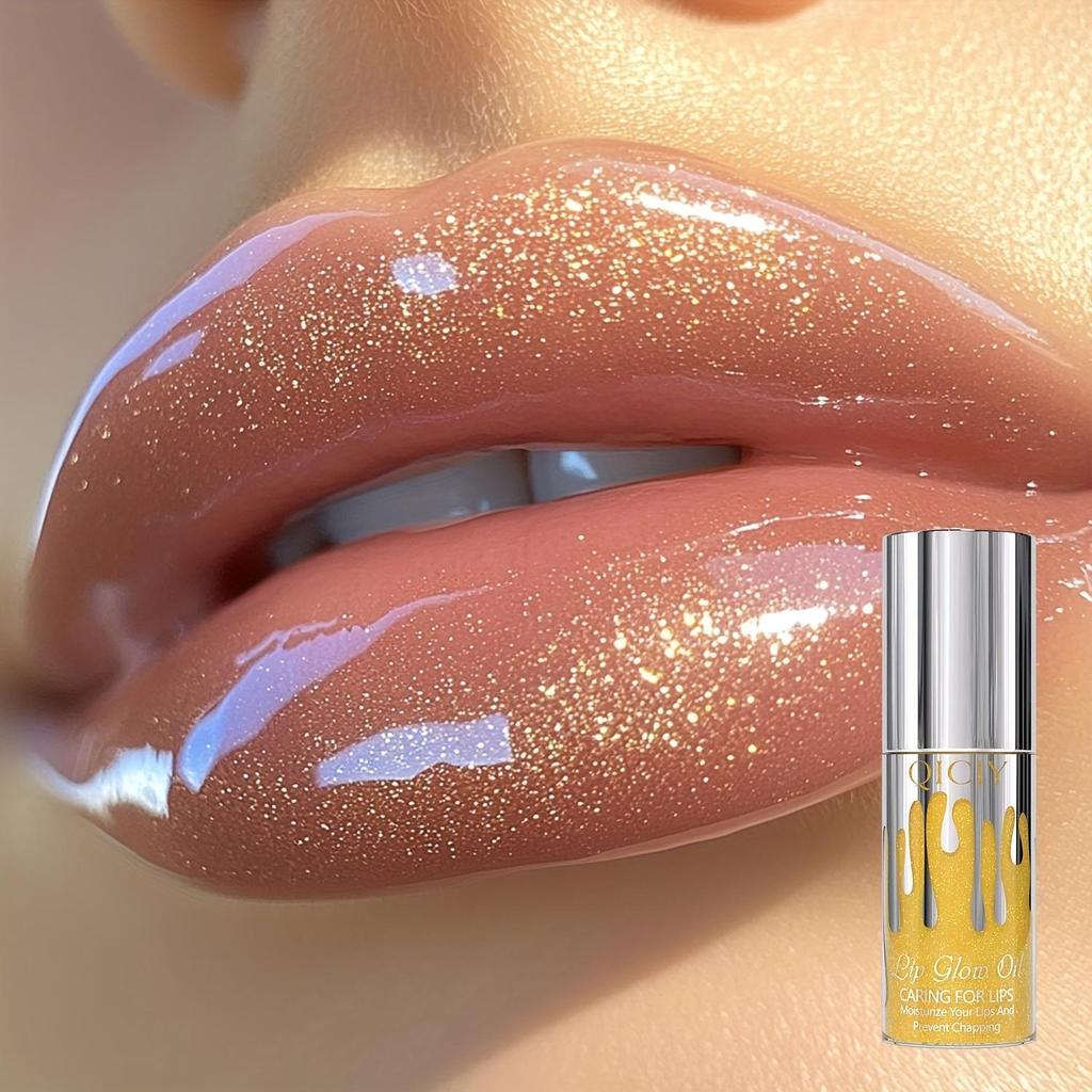 Perlmuttfarbener Farbwechselnder Lipgloss, Natürlicher Glanzeffekt, Langanhaltend Feuchtigkeitsspendend und Hydrierend Lippen aufpolsternd Spiegel-Lipgloss