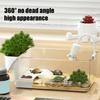 Small Turtle Tank Reptile Terrarium Pet Reptile Habitat Crab Tank Tortoise Breeding Box Home Office Desktop Decoration Fish Tank
