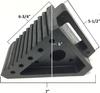 70472 Solid Rubber Heavy Duty Black Wheel Chock 2-Pack, 8" x 4" x 6"