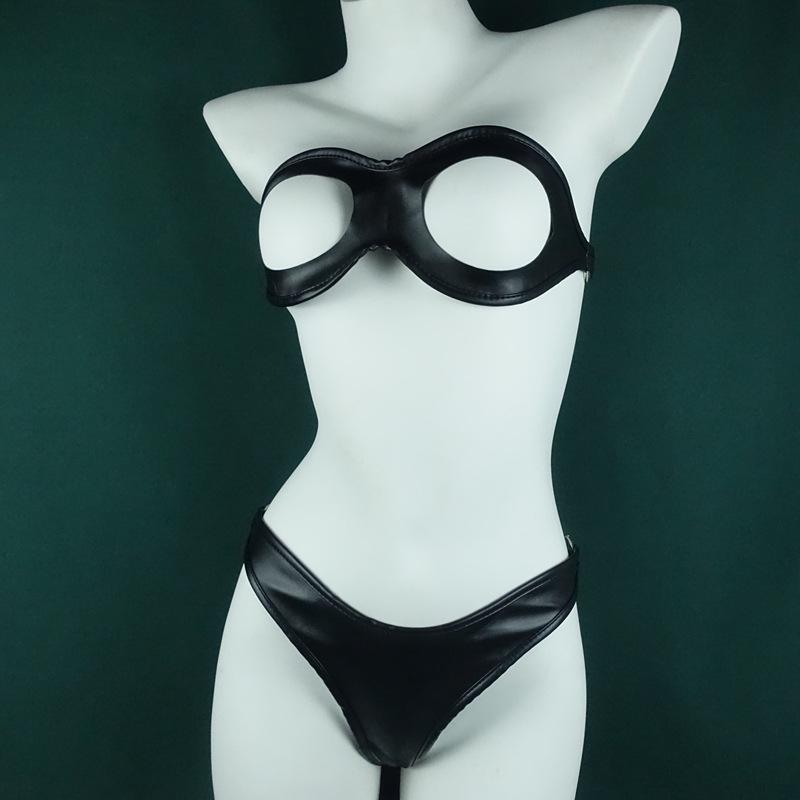 Femboy Latex Brustwarzen-Fessel-Top für männliche Brustwarzenentwicklung und Folter