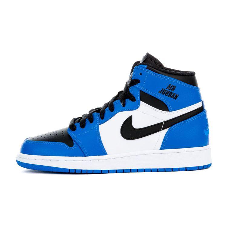 

Кроссовки Air Jordan 1 Retro High BG Soar Kids Синие Soar-Бело-Черные 705300-400