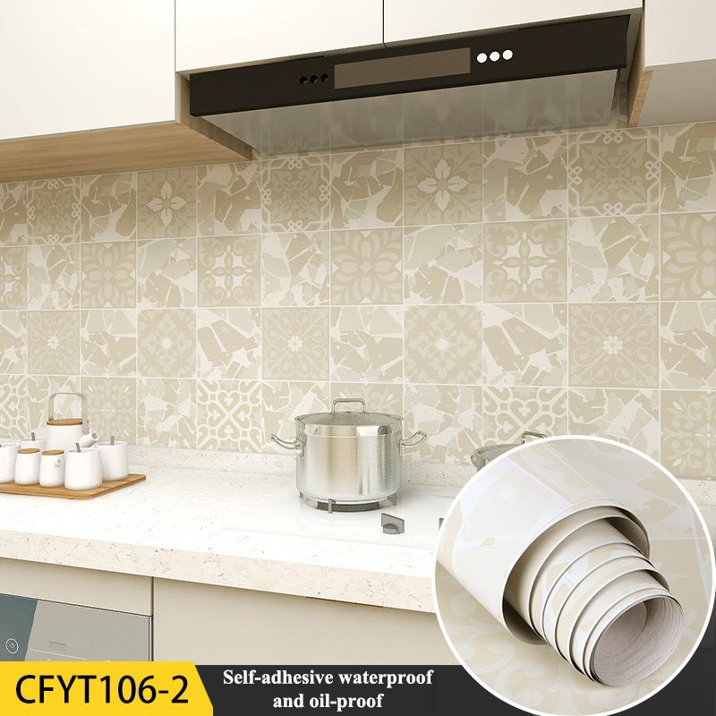 Naklejki Ścienne Kuchenne Odporne na Olej i Wodoodporne PCV Folia Aluminiowa Blat Kuchenki Szafka Samoprzylepna Tapeta do Dekoracji Domu