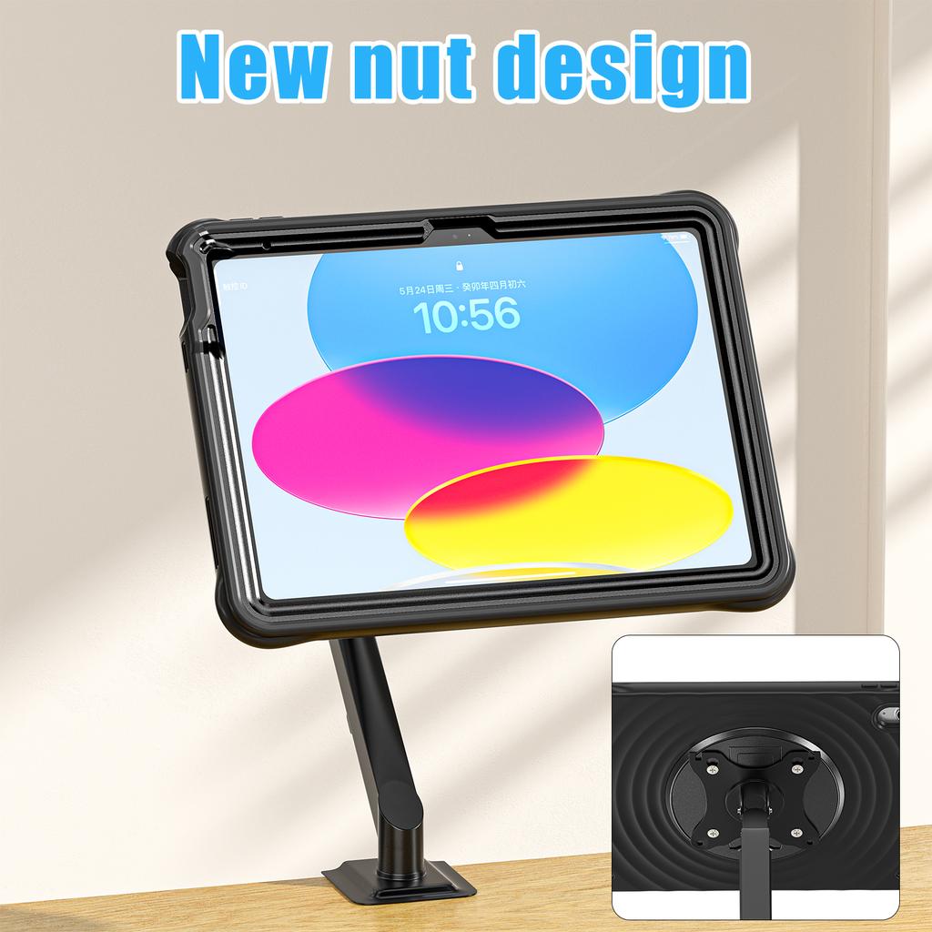 For iPad (2025)/10.9 (2022) Case Kickstand PC+Silicone+TPU Tablet Cover