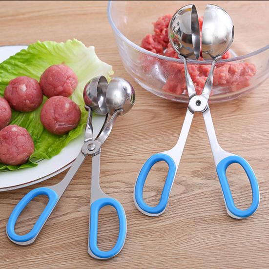 Fleischbällchen-Maker, umweltfreundlich, rostfrei, Edelstahl, manuelle Fleischbällchen-Keksteigschaufel für Zuhause