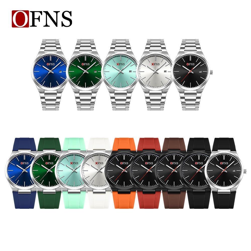 Fashion Mens Womens Watch Outdoor Sports Business Stainless Steel Man Watch Luminous Blue Dial Calendar Quartz Watches for Men+Box