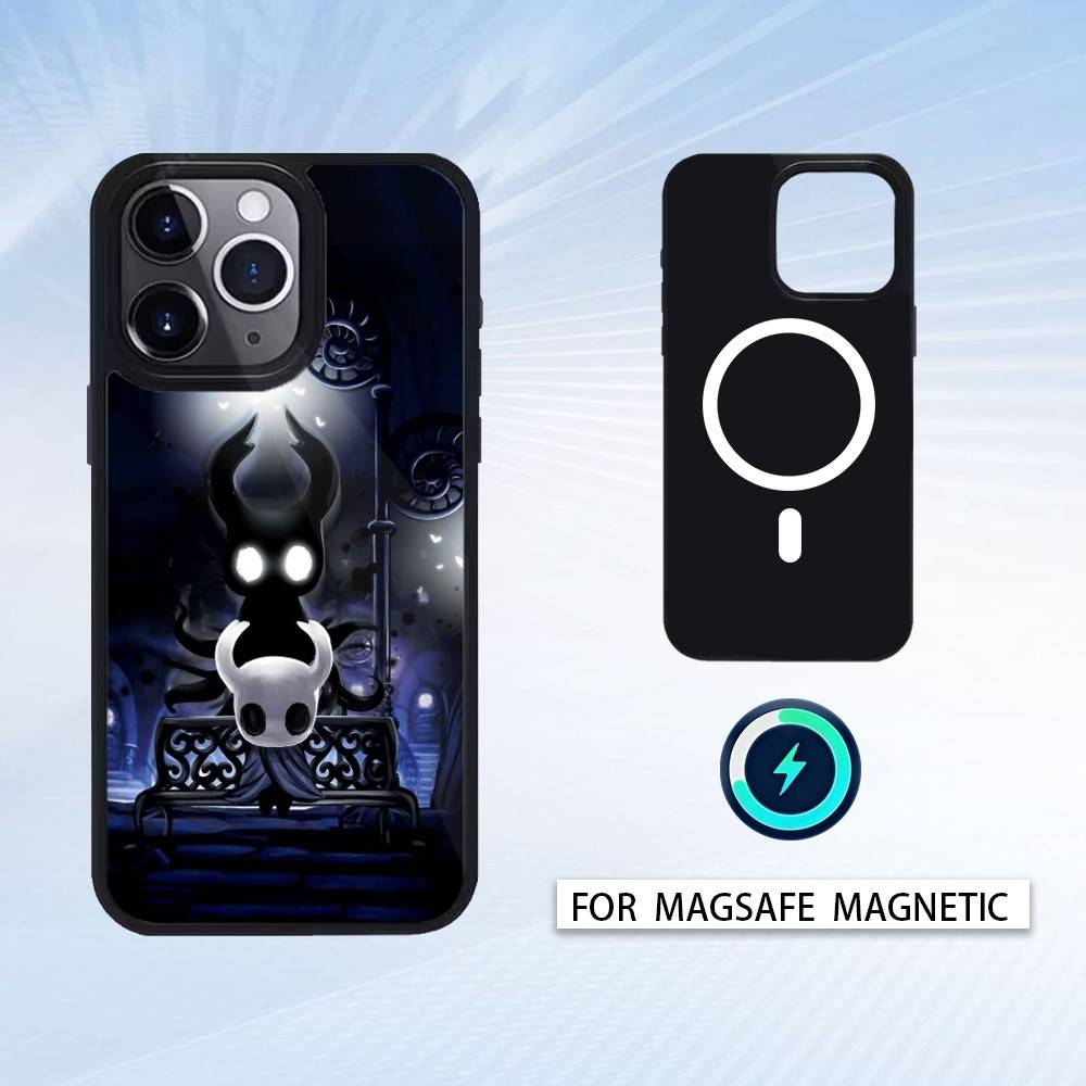Game H-Hollow K-Knight Phone Case Magnetic For iPhone17 16 15 14 13 12 Pro Max For Magsafe Wireless Charging Cover