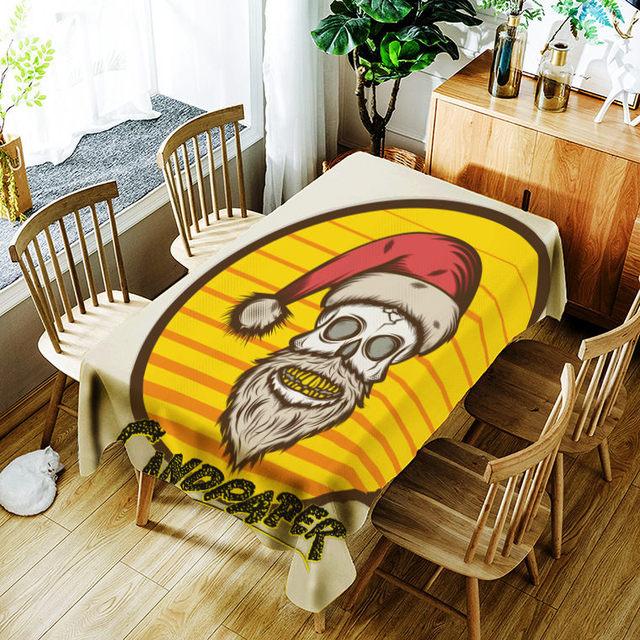 Halloween Kürbis Laterne Tischdecke Schädel Muster Für Kinder Polyester Komfortable Wasserdichte Tisch Tuch Abdeckung Für Home
