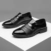 Fashion 2024 new men's shiny leather shoes, men's casual business formal leather shoes, high-quality work, work, banquet leather shoes