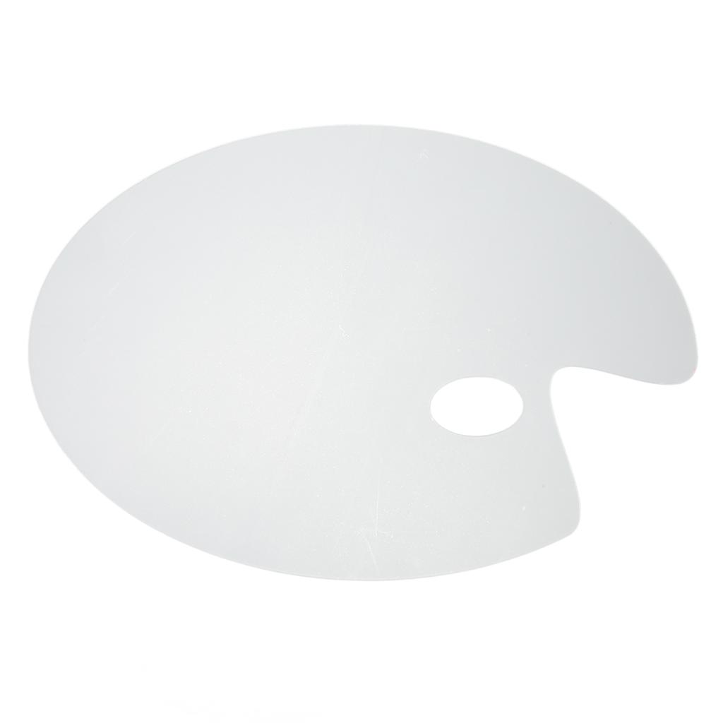 Clear Painting Palette Acrylic Stick Proof Oval Shaped Thick Transparent Paint Color Mixing Tray