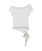 ILLIGO Lace One-Shoulder Shirred Top White