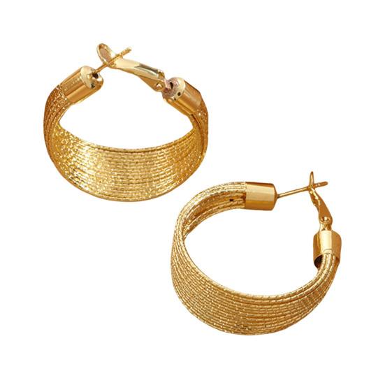 Women Open Ring Earrings Adjustable Multi-layer Solid Color Wide Electroplating Polished Alloy Lady Finger Ring Prom Party Daily Ear Jewelry