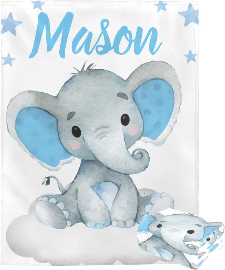 Plush and Flange Personalized Blanket Girl Boy Gift Super Newborn Blanket Air Conditioning Blanket