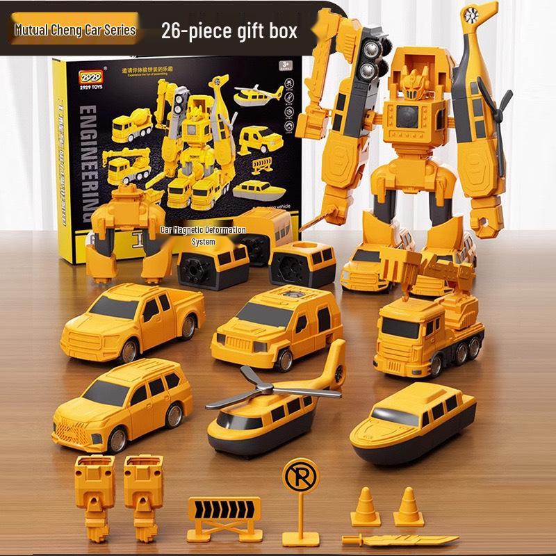 Magnetic Engineering Vehicle & Robot Toy Building Set for Kids