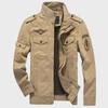 Men's Military-Style Casual Jacket - Large Size Flight Suit for Outdoor Sports and Workwear