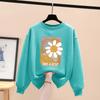 Womens Loose Fit Crewneck Sweatshirt Casual Long Sleeve Top Couple Style Winter Fleece Lined Outerwear