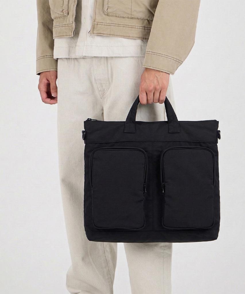 Madgoat Memory Canvas Crossbody Tote Bag_Black