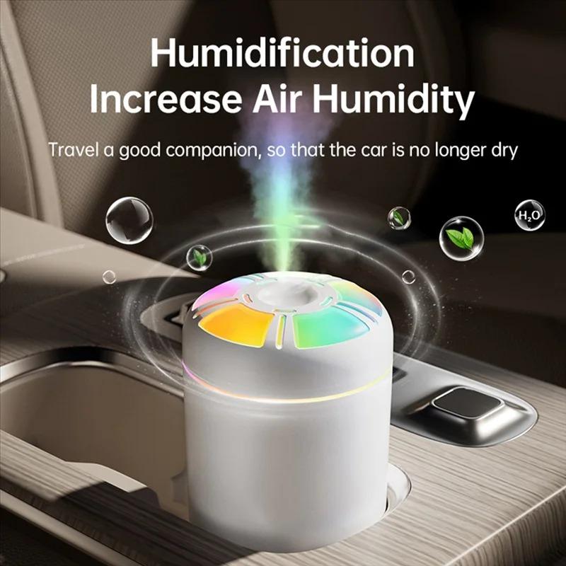 New Humidifier Household Car Fog Volume Mute Small LED Colorful Atmosphere Lamp Desktop Mini Humidifier For Bedroom Office Car