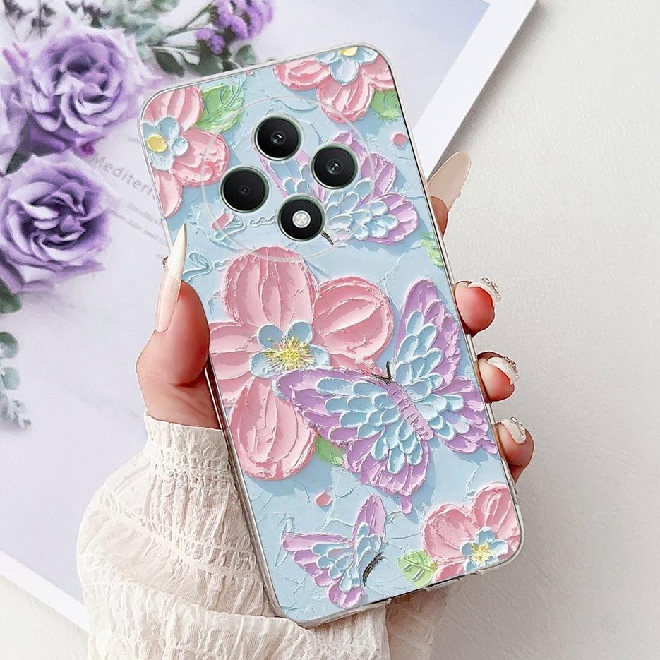 For Oppo Reno 12F 4G Case CPH2687 Stylish Butterfly Painted Cover Soft Silicone Case For Oppo Reno12 F Reno 12 FS Reno12F Bumper