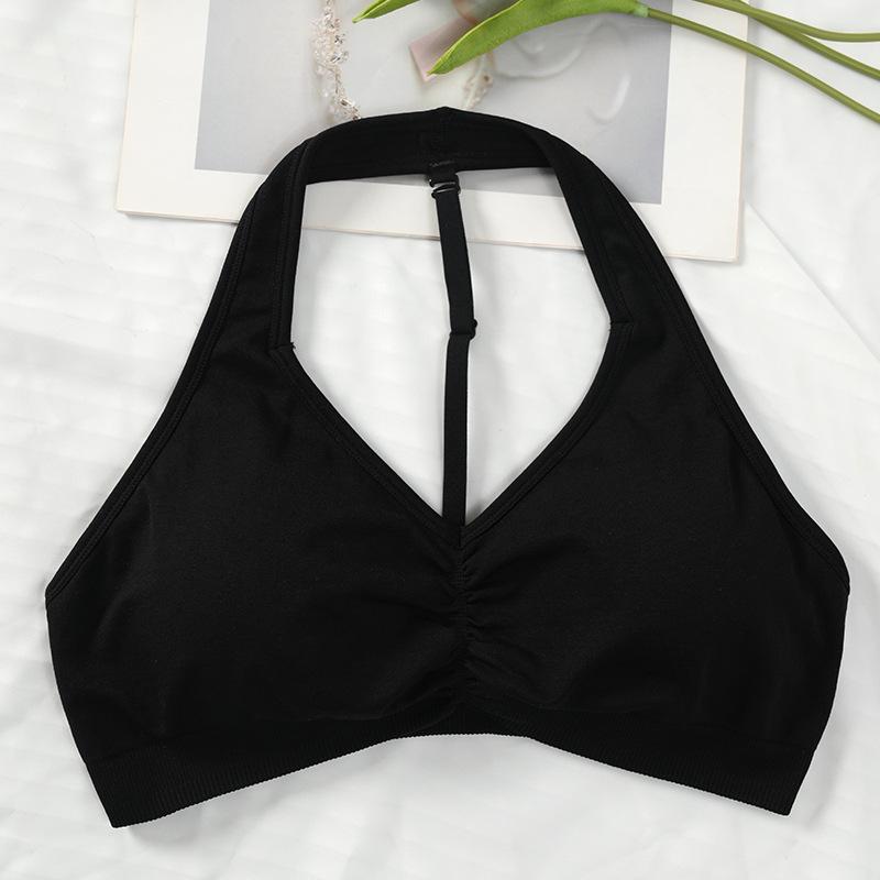 

Спортивный бюстгальтер с высокой степенью поддержки, телесного цвета, с эффектом «второй кожи», ударопрочный, халтернек – быстросохнущая одежда для йоги и фитнеса XS [Bust 33]