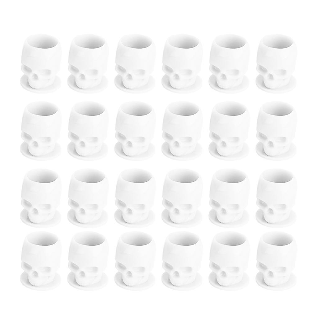 200pcs Skull Shaped Tattoo Ink Cup Professional Disposable Makeup Microblading Pigment Holder with