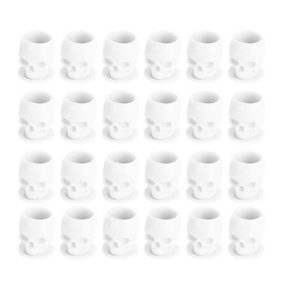 200 Stück Totenkopf-förmige Tattoo-Farbkappe Professioneller Einweg-Make-up-Microblading-Pigmenthalter mit