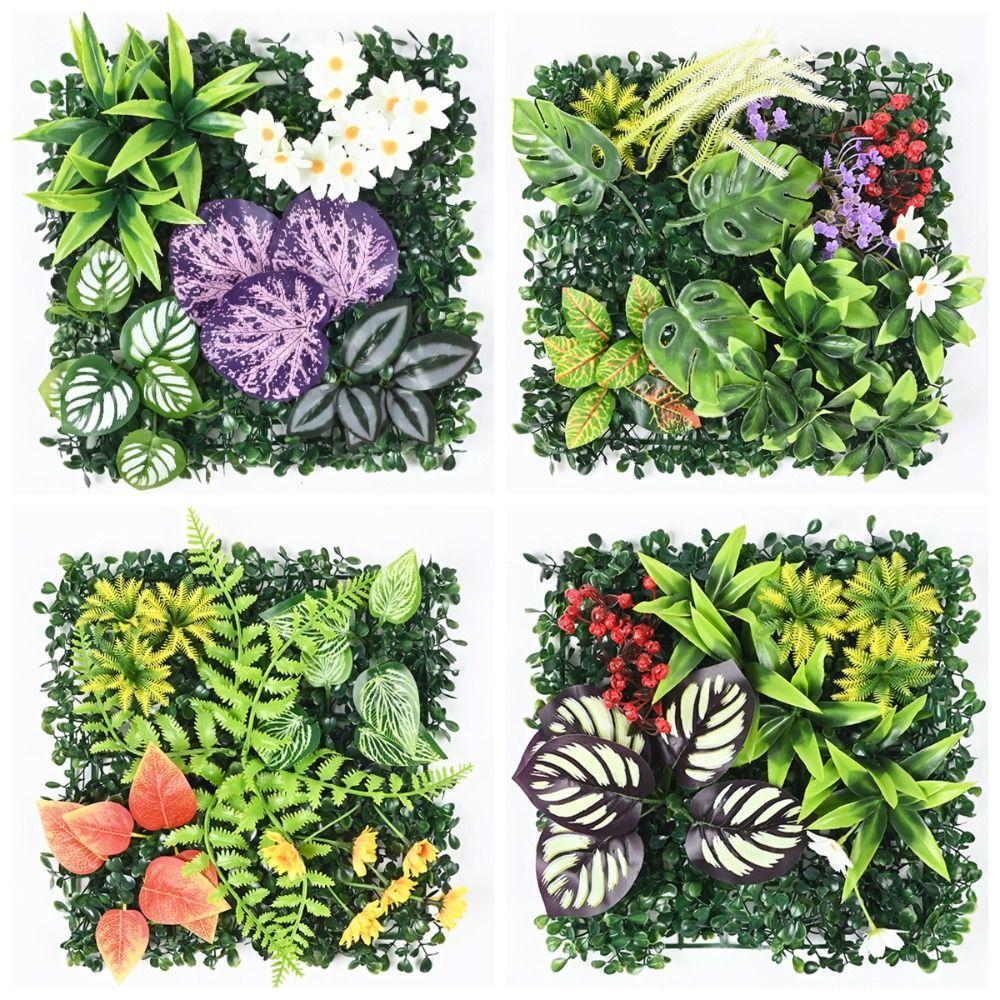 Eternal Life Artificial Plant Wall Panel DIY Artificial Fern Grass  Background Wall Decoration