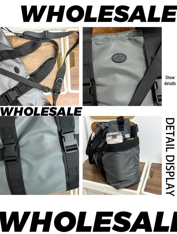 Men's Large Capacity Messenger Bag: Functional Backpack & Shoulder Tote for Laptop and Travel