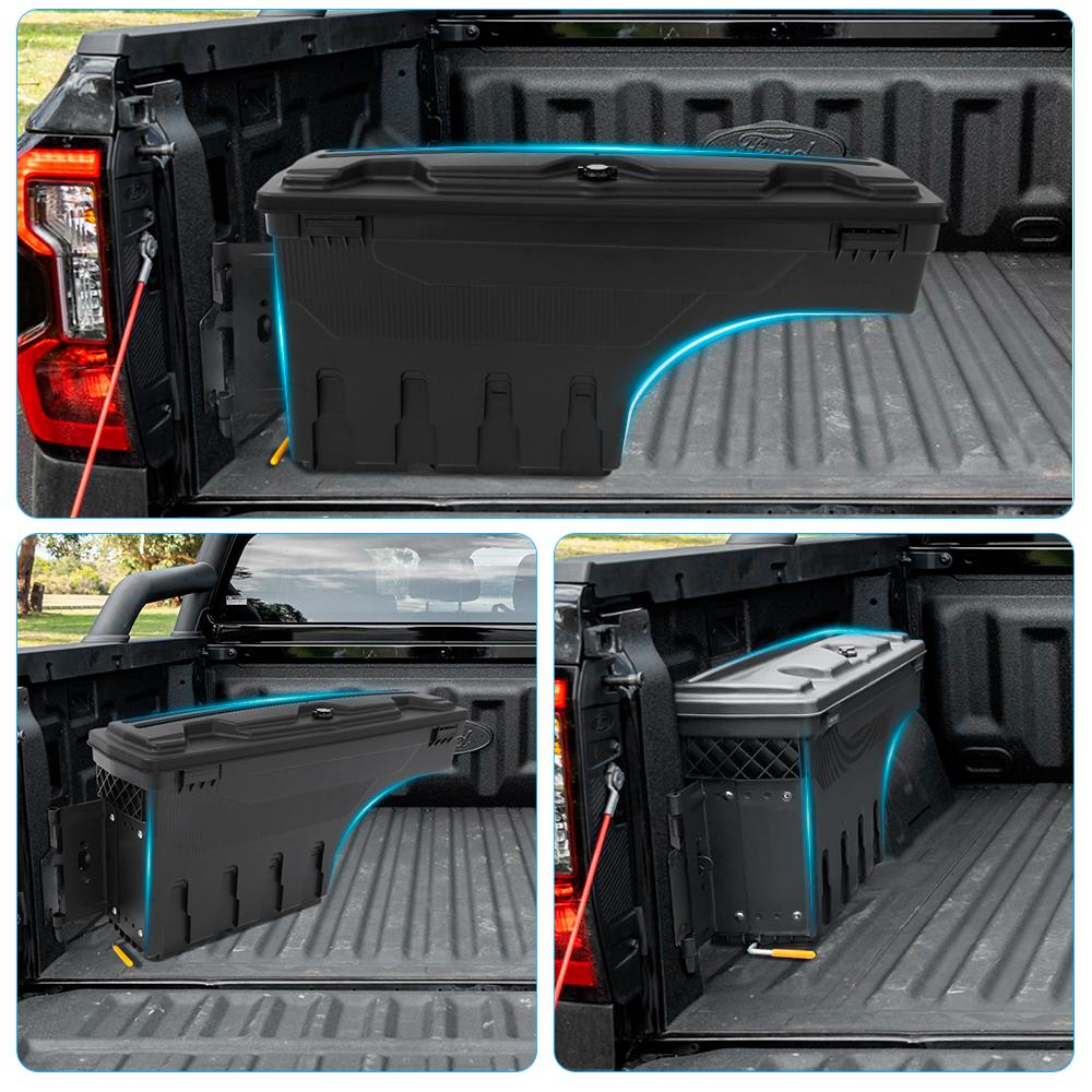 Truck Bed Tool Box Storage Tailgate Swing Case Toolbox for Ford Ranger Raptor 2015-2025 Pickup 4X4 Accessories
