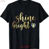 Shine Bright Diamond T Shirt Vintage Stretched Casual Fashion Versatile Comfortable Graphic Streetwear Vintage