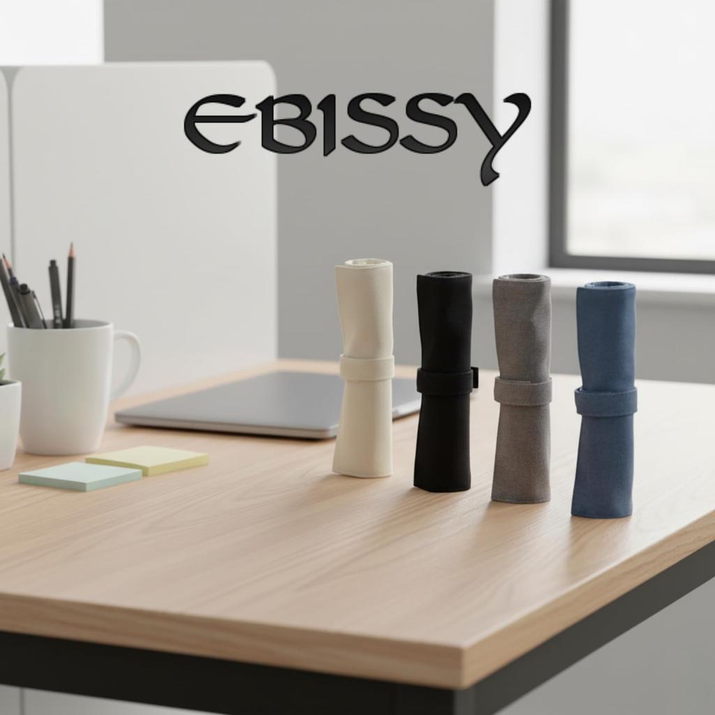 EBISSY Leinwand-Roll-Etui Groß Platz für Füller und Kunst Geeignet für und und Praktische Aufbewahrungstasche, Kapazität, Stifte, Bleistifte, Stifte, Zubehör,