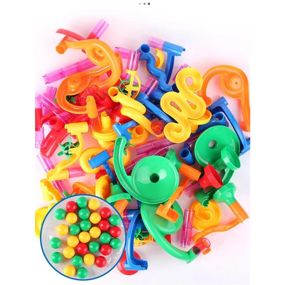 50-142 BUC Jucărie 3D Labirint cu Bile Rulare DIY Set Montagne Russe pentru Cursă cu Bile Cadou de Crăciun Blocuri de Construcție Piste de Cursă cu Bile Jucării pentru Copii