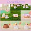 Adorable Figura de Gato Atigrado Naranja de Resina Para Decoración de Jardín en Miniatura DIY