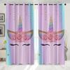 High Density Blackout Curtains Cartoon Curtains Cute Sweet Unicorn Digital Printing Blackout Curtains