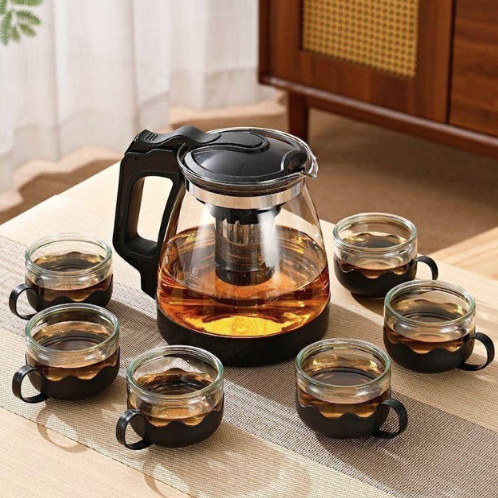 Heat Resistant Strainer Tea Kettle with Filter Kung Fu Teaware Tea-Water Separator Pot Office
