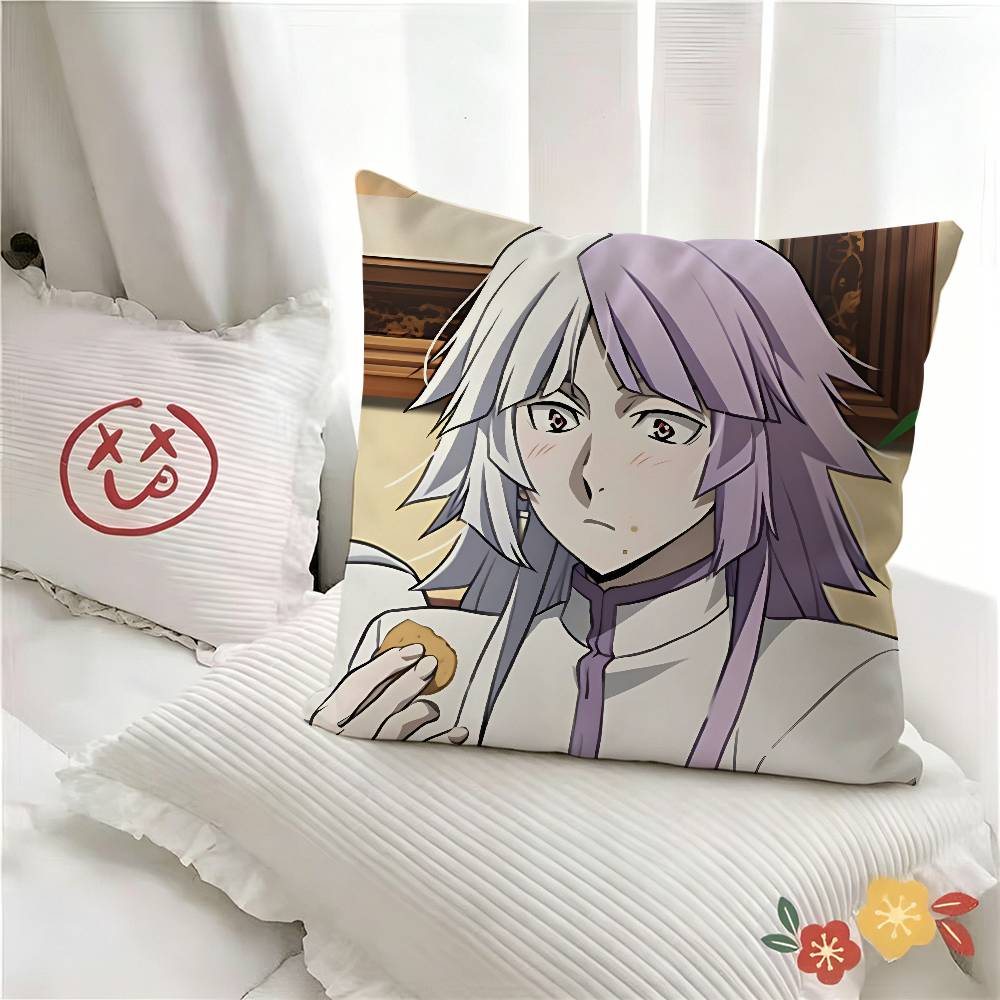 pc Anime SSigma Cute Bsd Creator Pillow Case Fashion Square Pillowcase Bedroom Sofa Room Ins Decoration Leisure