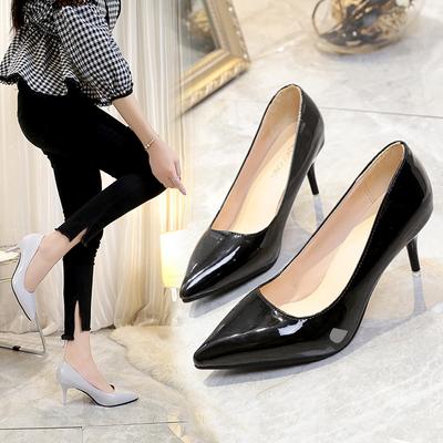 Nuovi Tacchi Alti da Donna 2024 alla Moda e Sexy da Donna a Colore Unico Punta Acuta Slip-on Scollati Tacchi Alti