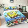 SpongeBob SquarePants Bedding Set Cartoon Duvet Cover Pillowcase for Kids Teens Bedroom Home  Decor Christmas 2/3Pcs