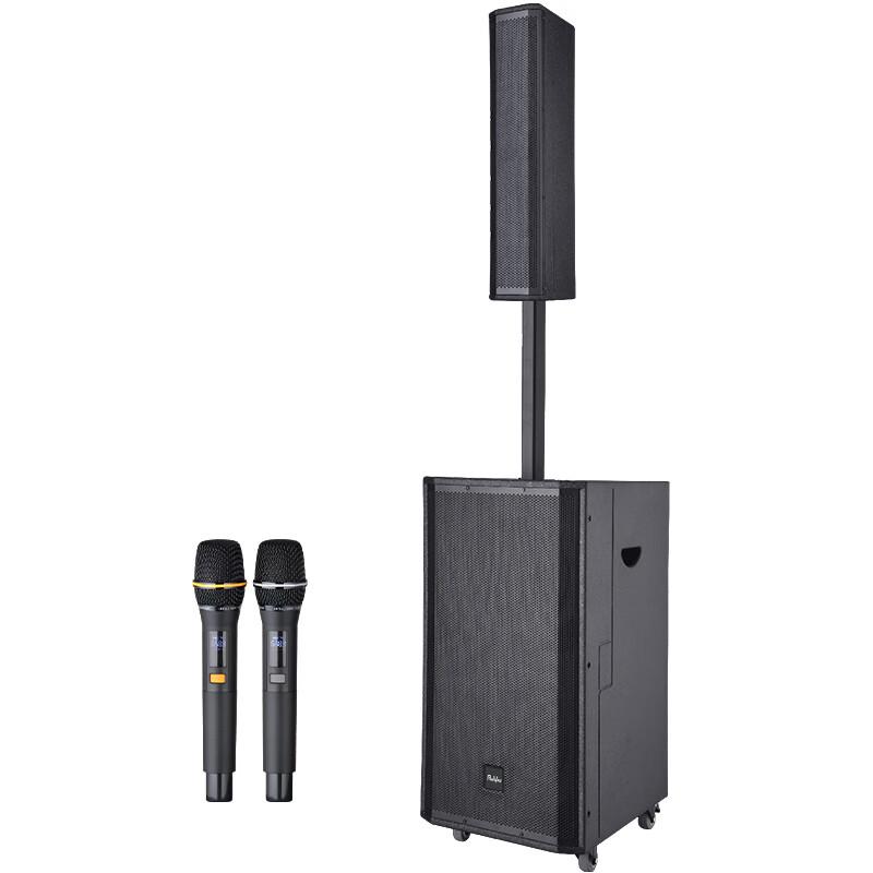 Runpu Professional Dual 12-inch 3-Way Trolley Speaker with Microphone (CN version)