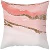Pink Feather Pillowcase Gold Decorative Sofa Cushion Case Bed Pillow Cover Home Decor Car Cushion Cover Cute Pillow Case 45*45cm
